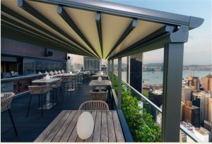 Pergola z odstranljivo streho